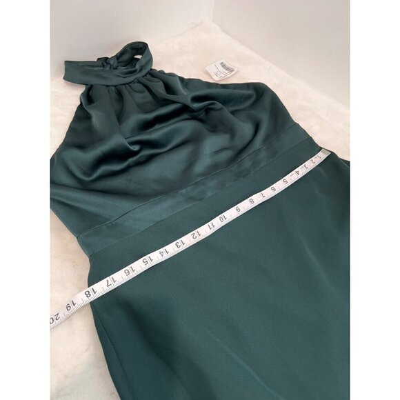 New AFTER SIX Size 14-R High-Neck Open-Back Maxi Dress With Scarf Tie *Defect* - Picture 6 of 12